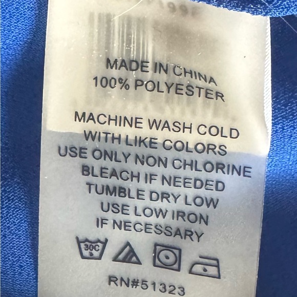 Women’s Vince Camuto Drape Sleeves Royal Blue Blouse Top Size Small - Picture 6 of 7